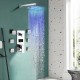 led shower set in wall mounted stainless steel tap Bathroom taps luxury brass kits rain rainfall showerset mixer faucet set