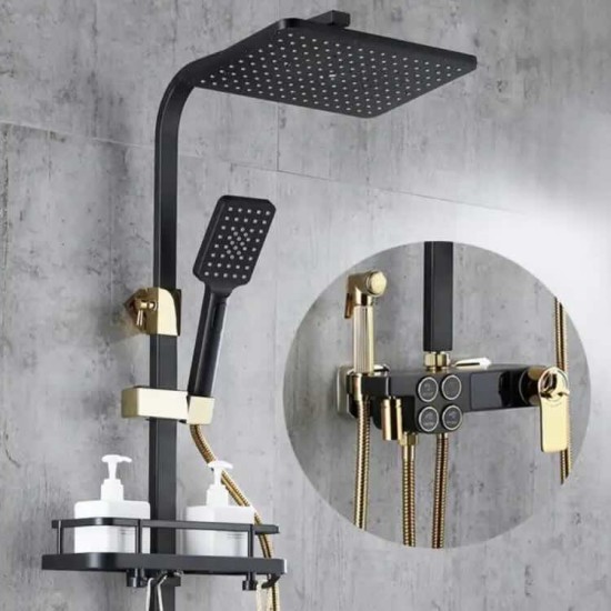 Thermostatic shower set shower faucet wall-mounted shower set