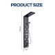 Shower Panel bathroom wall mounted stainless steel Waterfall black shower column set tower led Shower Panels colonne de douche