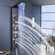 Shower Panel bathroom wall mounted stainless steel Waterfall black shower column set tower led Shower Panels colonne de douche