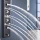 Shower Panel bathroom wall mounted stainless steel Waterfall black shower column set tower led Shower Panels colonne de douche