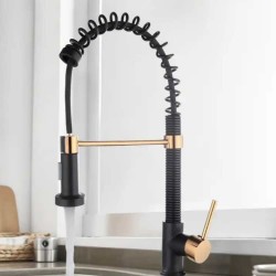 black faucet kitchen sink stainless steel 304 water tap modern kitchen taps brass pull down kitchen mixer sink faucets