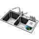 Stainless Steel Sinks with Trash Can with Knife Holder 1.2mm thickness Sinks Kitchen