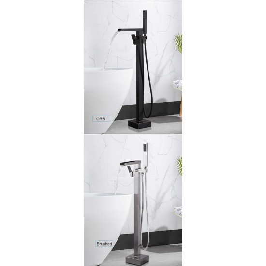 freestanding Bathtub Shower Faucets floor tub bath showers bathroom Water taps Shower Mixer Tap bathtub faucet waterfall set