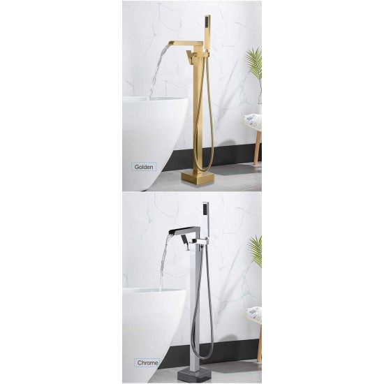 freestanding Bathtub Shower Faucets floor tub bath showers bathroom Water taps Shower Mixer Tap bathtub faucet waterfall set